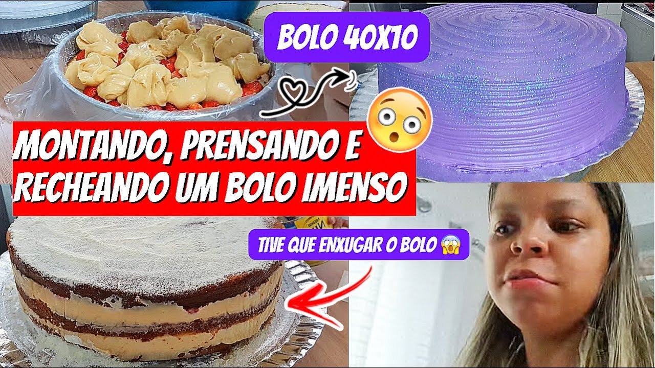 🚨FAZENDO BOLO GIGA 🔥 MASSA DE BOLO FORMA 40x10 / MOLHEI MUITO O BOLO E TIVE QUE ENXUGAR 💦😢