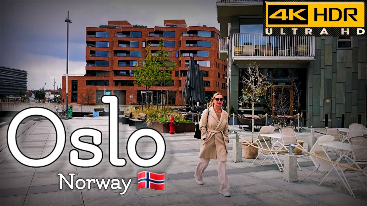 👣Walk with Me in Oslo | Bj&oslash;rvika | 4K HDR | April 2024👣