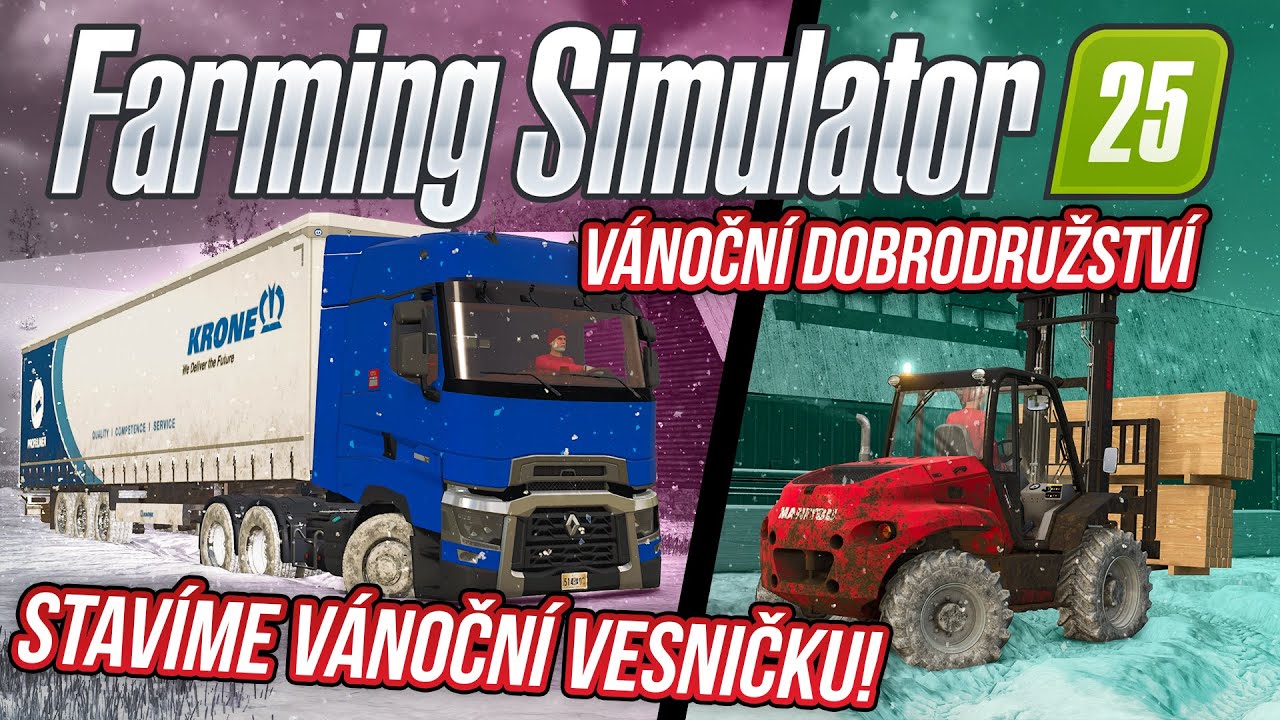 🎄 STAV&Iacute;ME V&Aacute;NOČN&Iacute; VESNIČKU! | Farming Simulator 25 V&aacute;nočn&iacute; Dobrodružstv&iacute; #04 🎄
