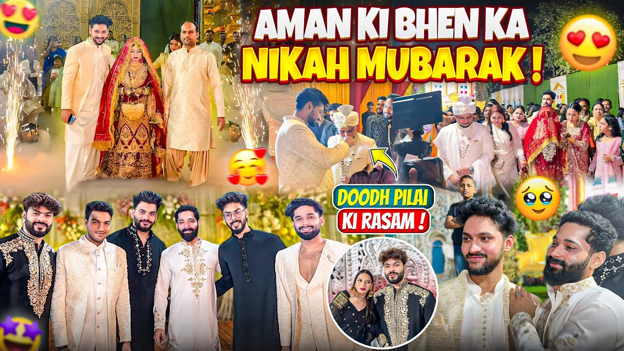 Aman Ki Bhen Ka Nikah Mubarak 😍| Shaadi Ki Rasam | Dulhan Ki Vidai | Fokats | Abresh & Zeeshan