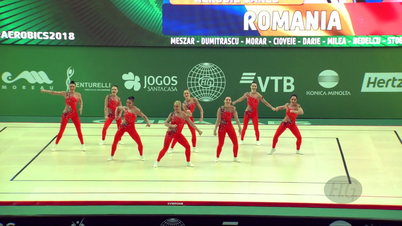 Romania (ROU) - 2018 Aerobic Worlds, Guimaraes (POR) - Dance Qualifications