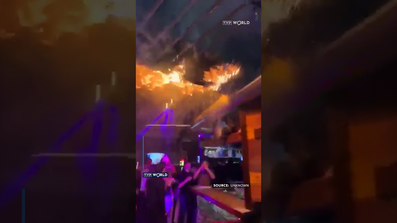 Video emerges of people enjoying #party at #CransMontana bar as #fire breaks out