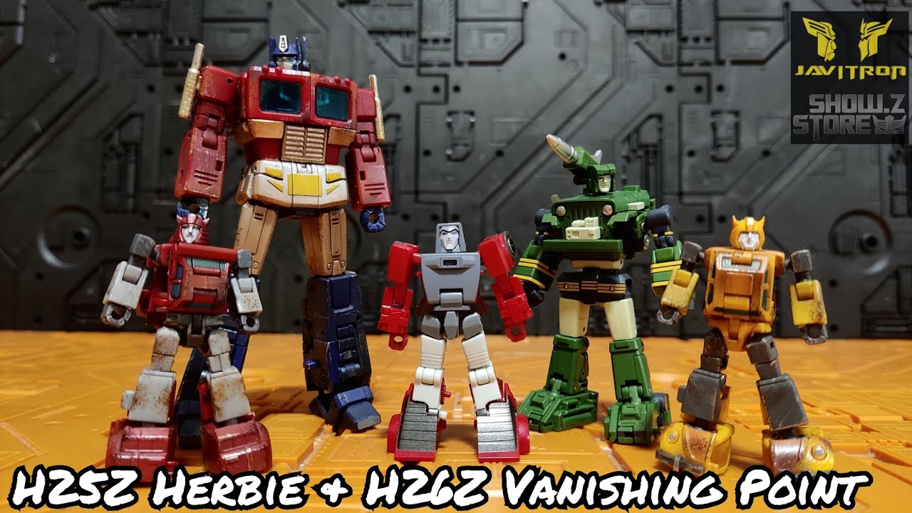 Review Transformers NewAge H25Z Herbie Bumblebee & H26Z Vanishing Point Cliffjumper Damaged Javitron