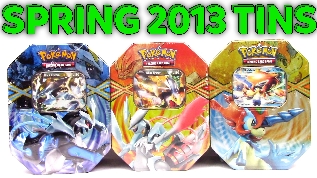 ALL 3 SPRING 2013 POKEMON EX TINS! Black Kyurem, White Kyurem, and Keldeo!