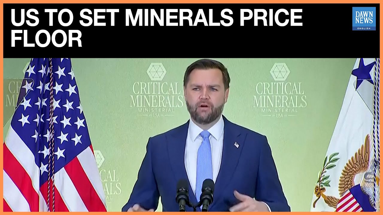 JD Vance Announces US Will Set Price Floor System for Critical Minerals| Dawn News English