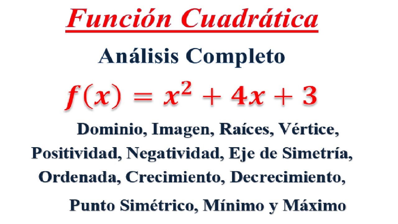 Función Cuadrática - Análisis Completo (2)