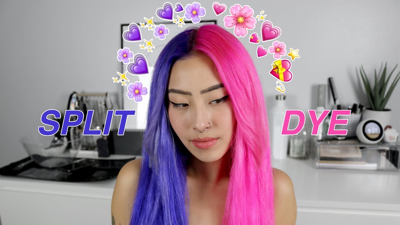 SplitDye Hair Transformation • Pink + Purple | VPFASHION