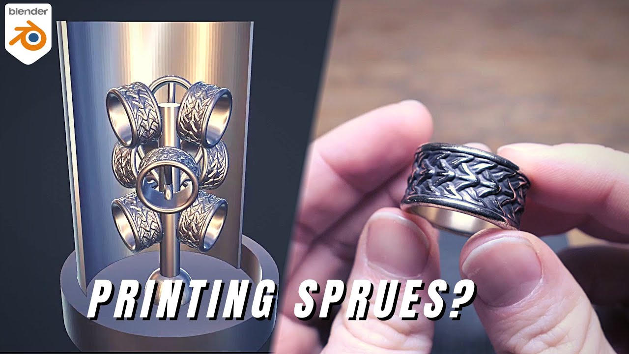 Sprue Design in Blender | Casting the Snake Scale Ring!