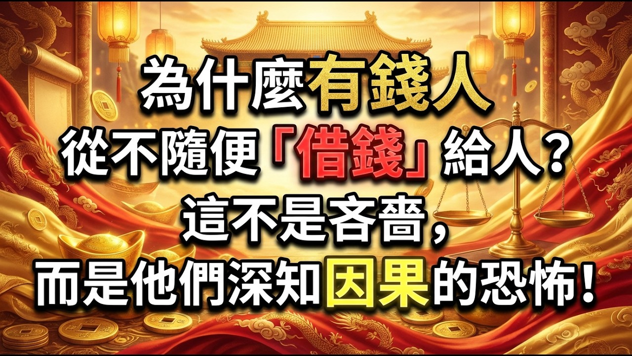 為什麼有錢人從不隨便「借錢」給人？這不是吝嗇，而是他們深知因果的恐怖！ #金錢觀 #倪師 #因果業力 #財富智慧 #能量場 #社交邊界 #處世之道 #心理重建