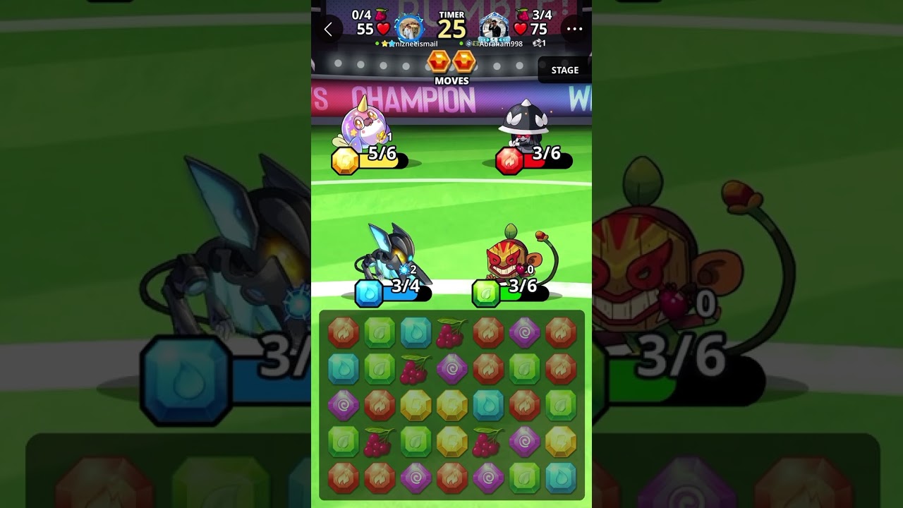 Buball, GrIff-E, Rituki, Missbrella in match monsters