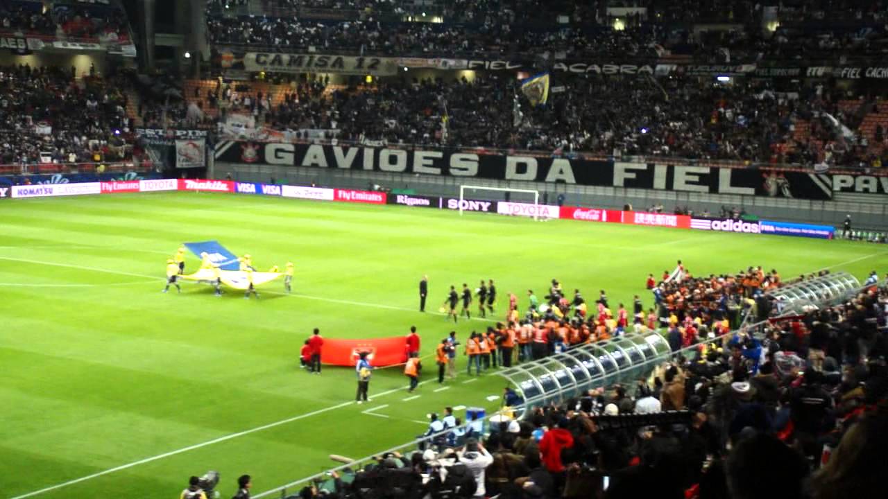 Entrada do Corinthians no jogo contra o Al Ahly