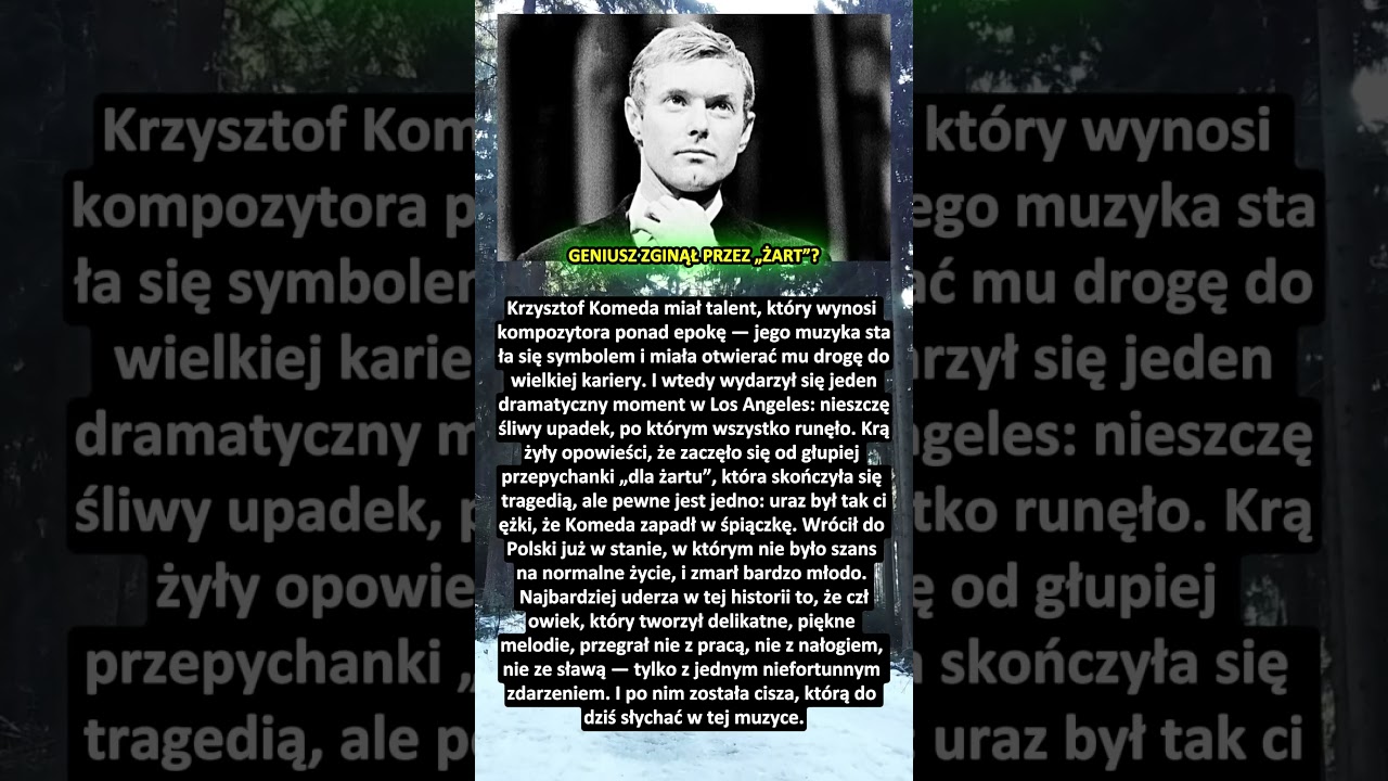 GENIUSZ ZGINĄŁ PRZEZ &bdquo;ŻART&rdquo;?