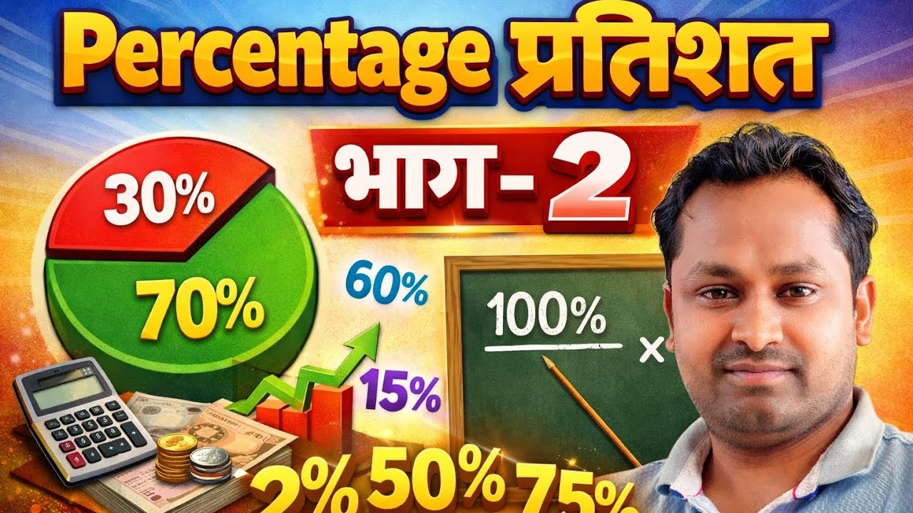 Percentage Chapter Tricks & Questions | SSC Railway Maths by Jitender Kumar