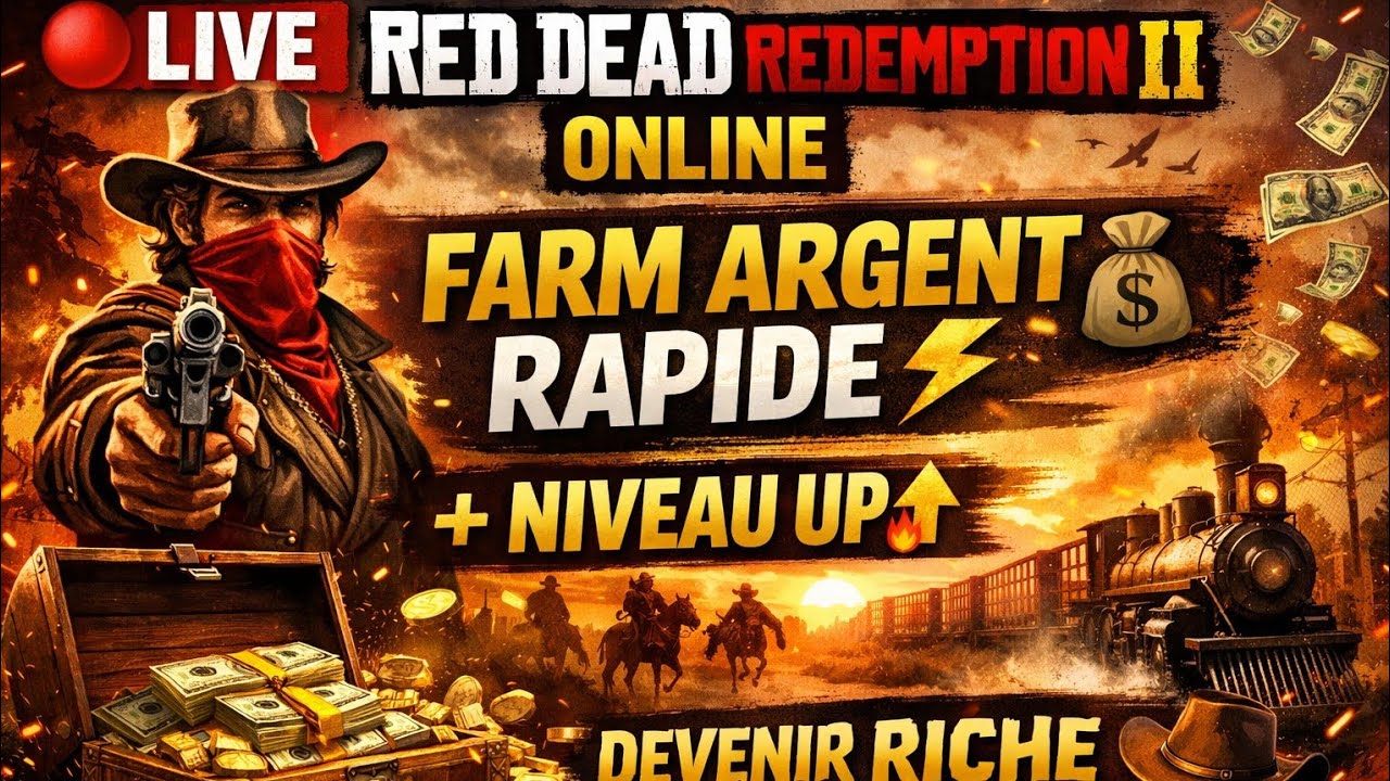 🔴 LIVE Red Dead Redemption II Online | Farm argent rapide💰⚡+ Niveau UP🔥| Devenir riche dans l’Ouest🤠