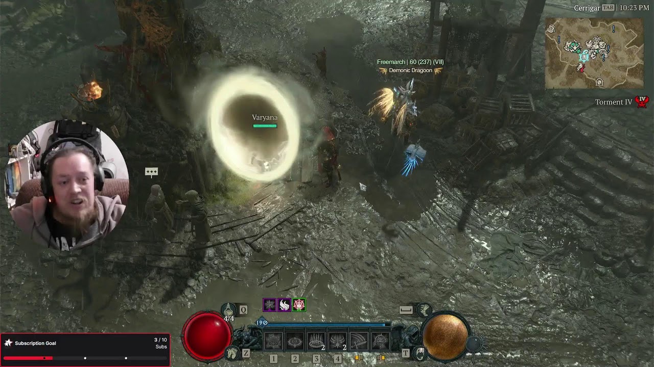 Wandering around in Diablo 4, working on whatever