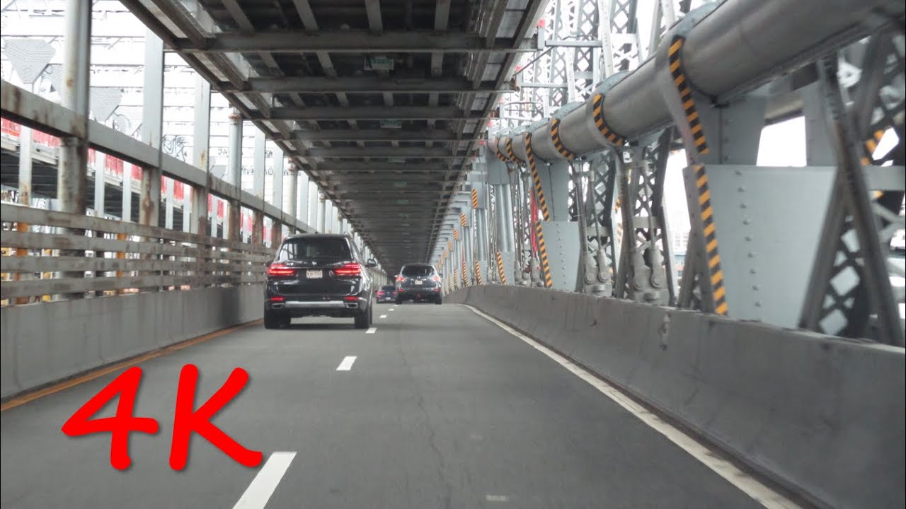 ⁴ᴷ Williamsburg Bridge eastbound (Inner Roadway) [4K VIDEO]