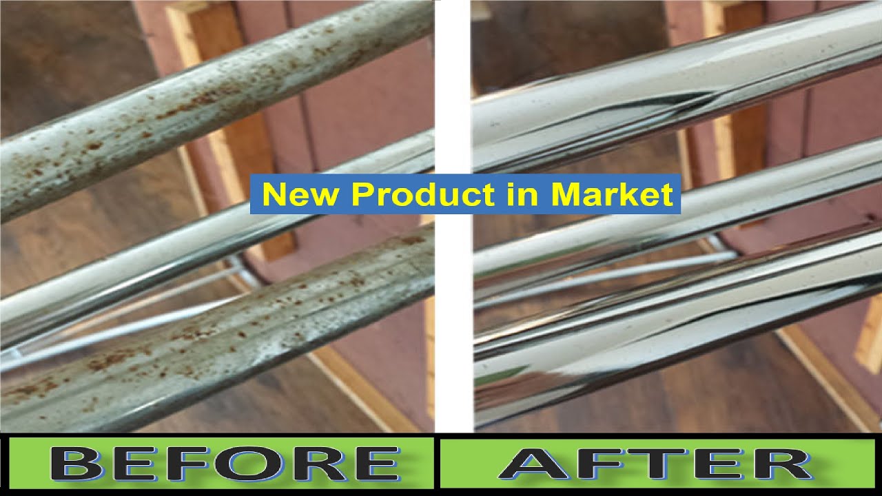 Clean rusted stainless steel Railing
