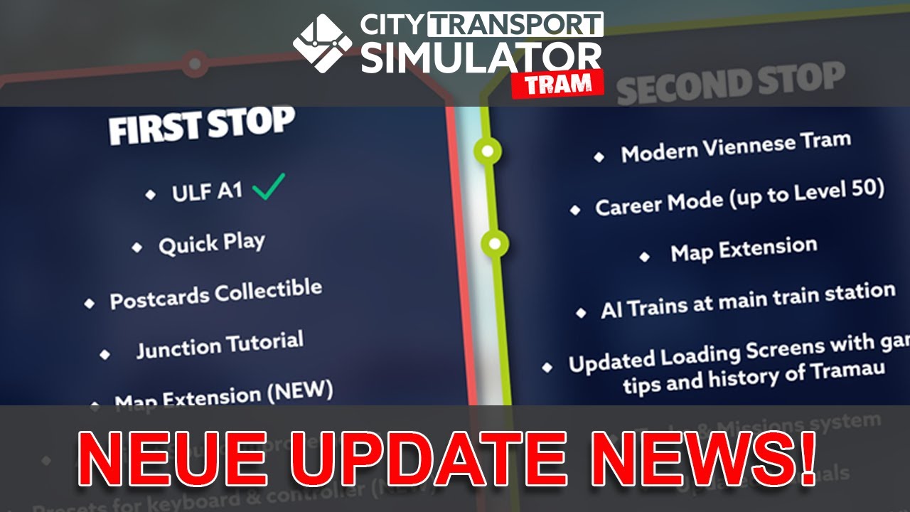 City Transport Simulator: Tram🚉 Neues Update 0.2.0 in Sicht und neue Roadmap! [NEWS]