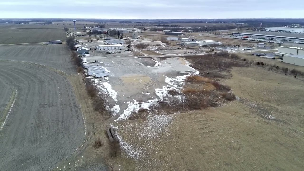 FEB 2 2026 Dixon IL I 88 Galena Ave industrial Developement filmed with Potensic Atom Aircraft in 4K