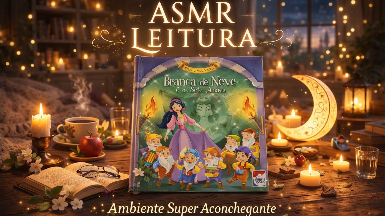 🍎🎧 ASMR Clássico Infantil | Desembrulhando e Lendo Branca de Neve