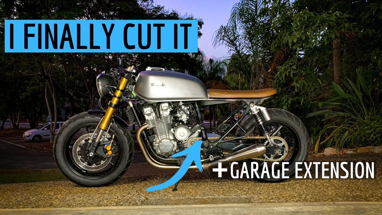 Модификации рамы Honda CB750, изготовление индивидуальных кронштейнов + РАСШИРЕНИЕ ГАРАЖА