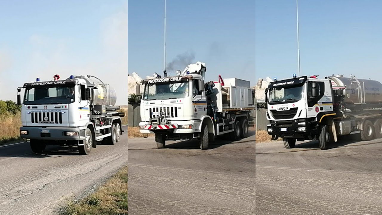[PNEUMATICA] 3x autobotti protezione civile in sirena/emergenza