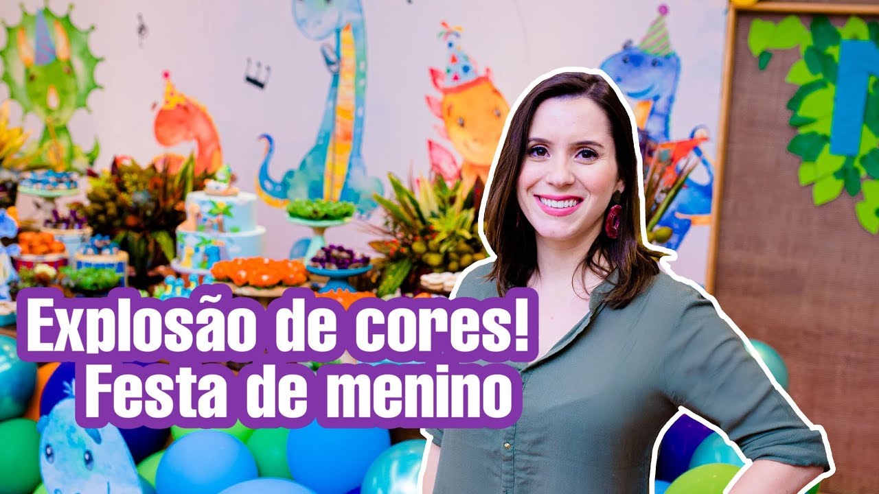 FESTA DINOSSAURO BABY | DECORAÇÃO MENINO 1 ANO | Mania de Fita