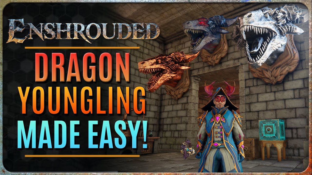 EASY DRAGON YOUNGLING KILL METHOD!!! 【Enshrouded】