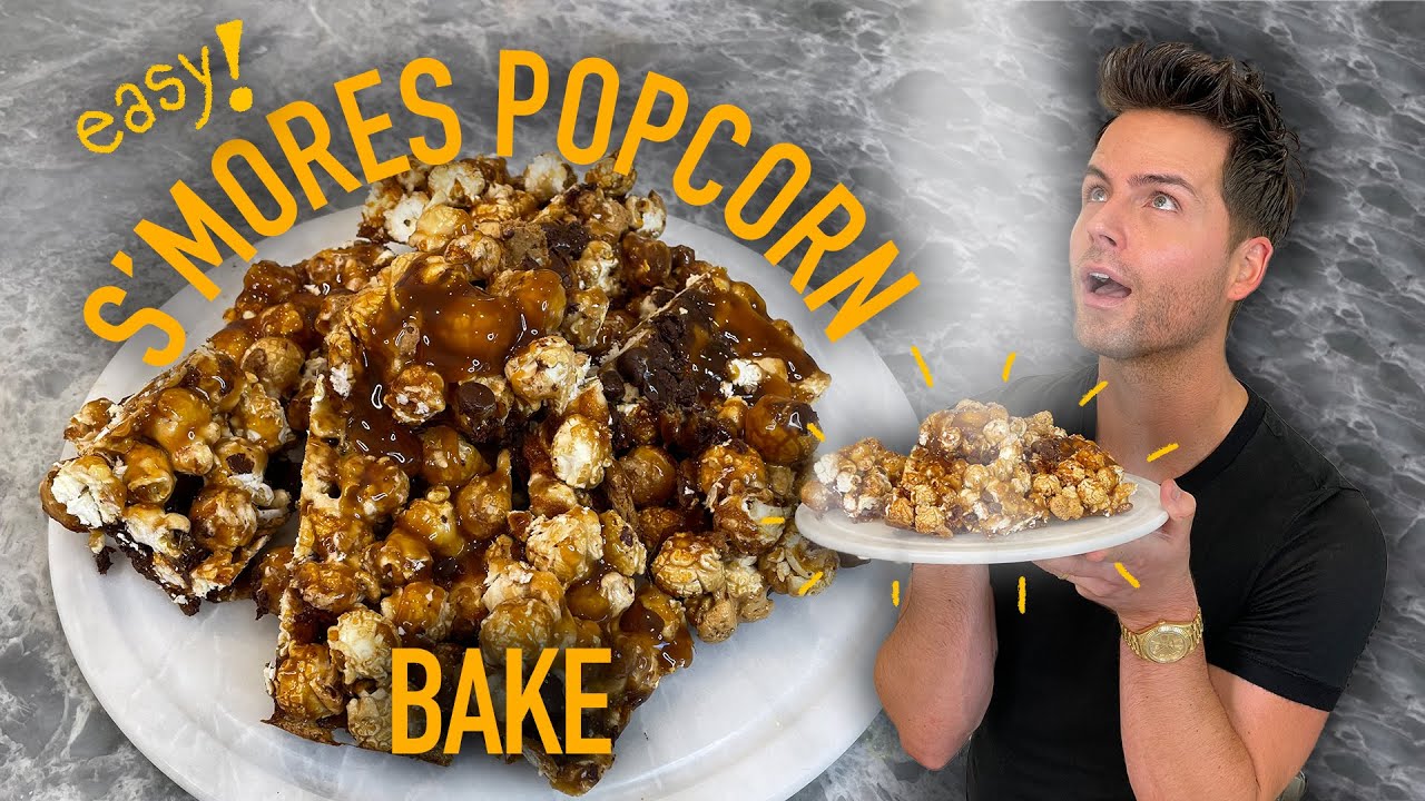 S'mores Popcorn Bake (EASY TO MAKE SNACK!)