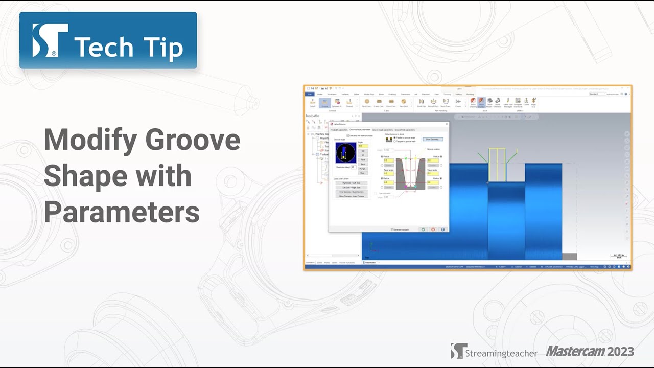 Modify Groove Shape in Mastercam with Parameters | Mastercam Tech Tip
