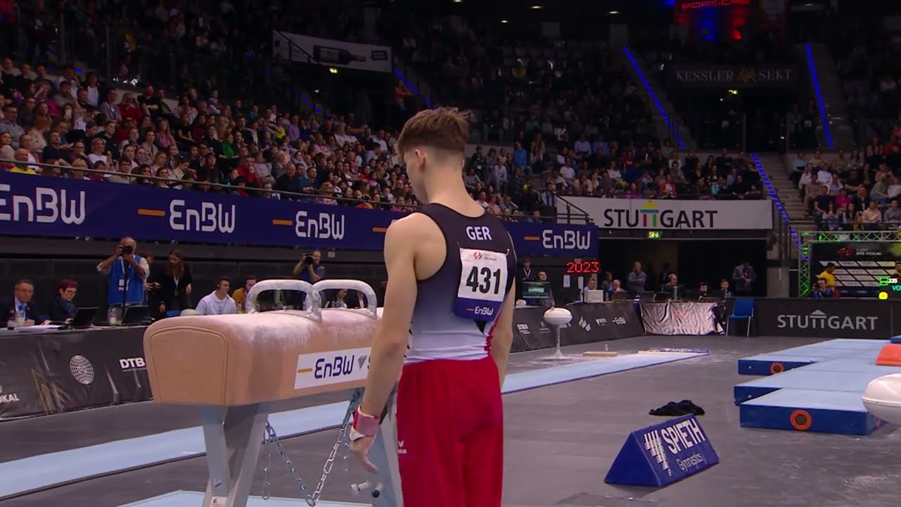 Pascal Brendel GER Pauschenpferd  - EnBW DTB Pokal 2023 - Mixed Cup Stuttgart - Turnen