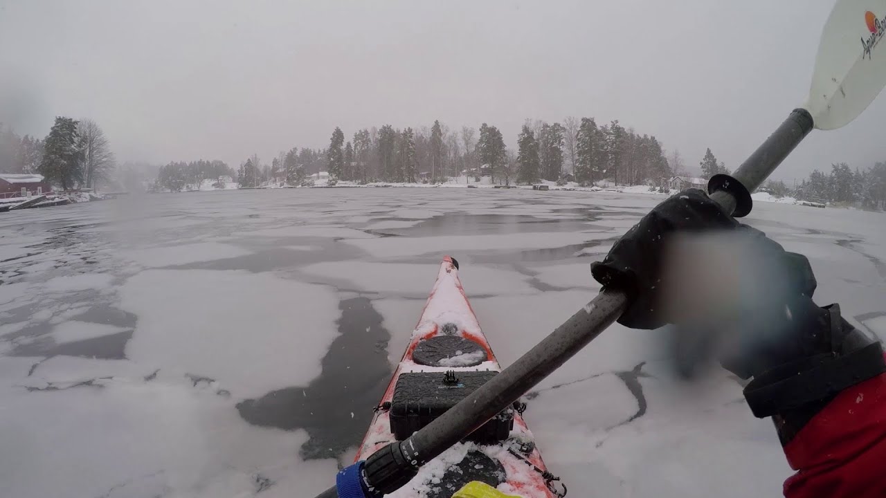 Winter kayaking