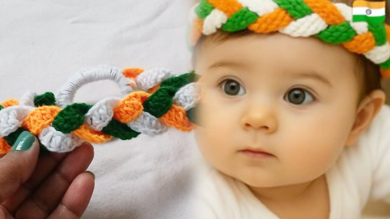 Republic Day Special 🇮🇳 Tricolour Headband| Tricolour   Crochet Headband Tutorial ForBeginners #new