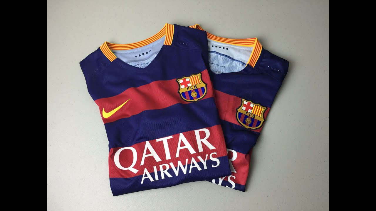 Comparison: Authentic vs High End Fake FC Barcelona Home Jersey 2015/2016 [4K]