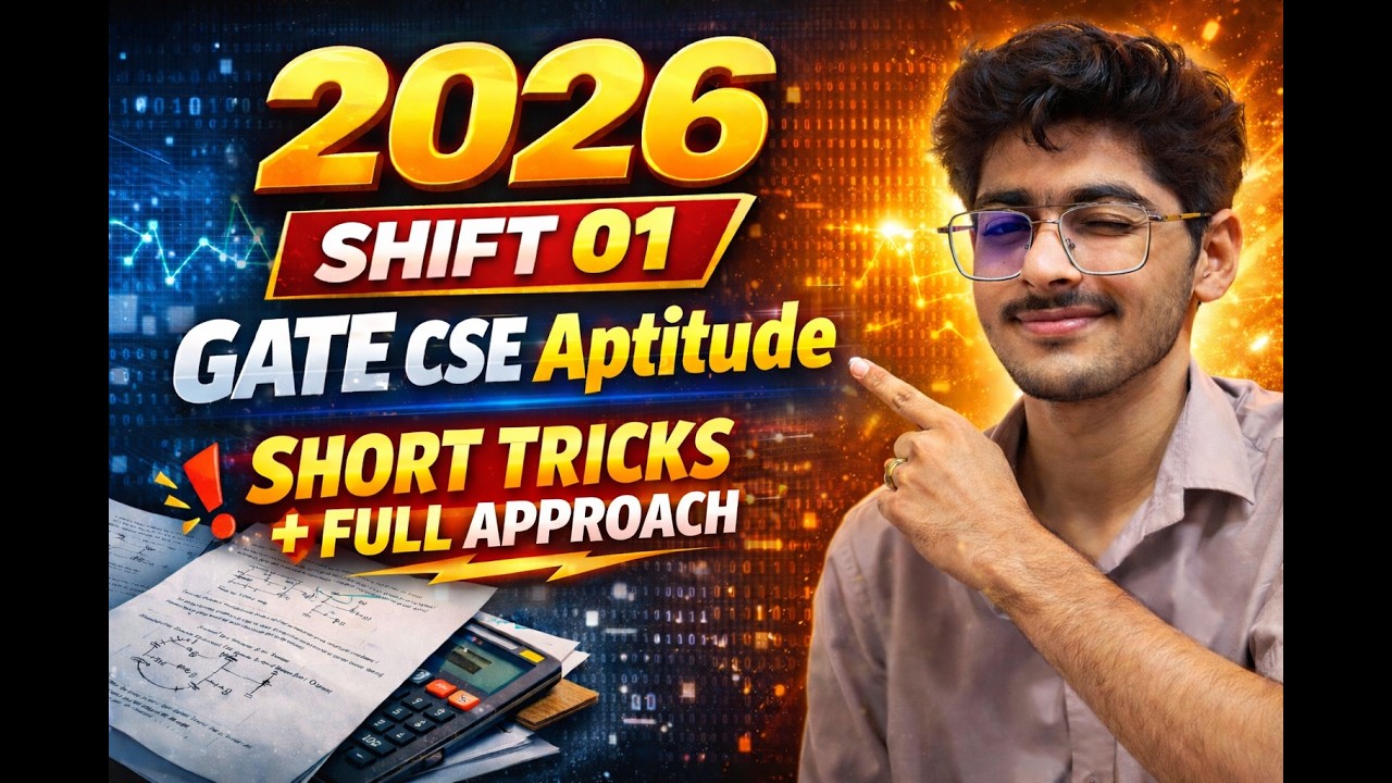 GATE 2026 CSE Shift 1 Aptitude (Solved) | Fast Tricks + Complete Method