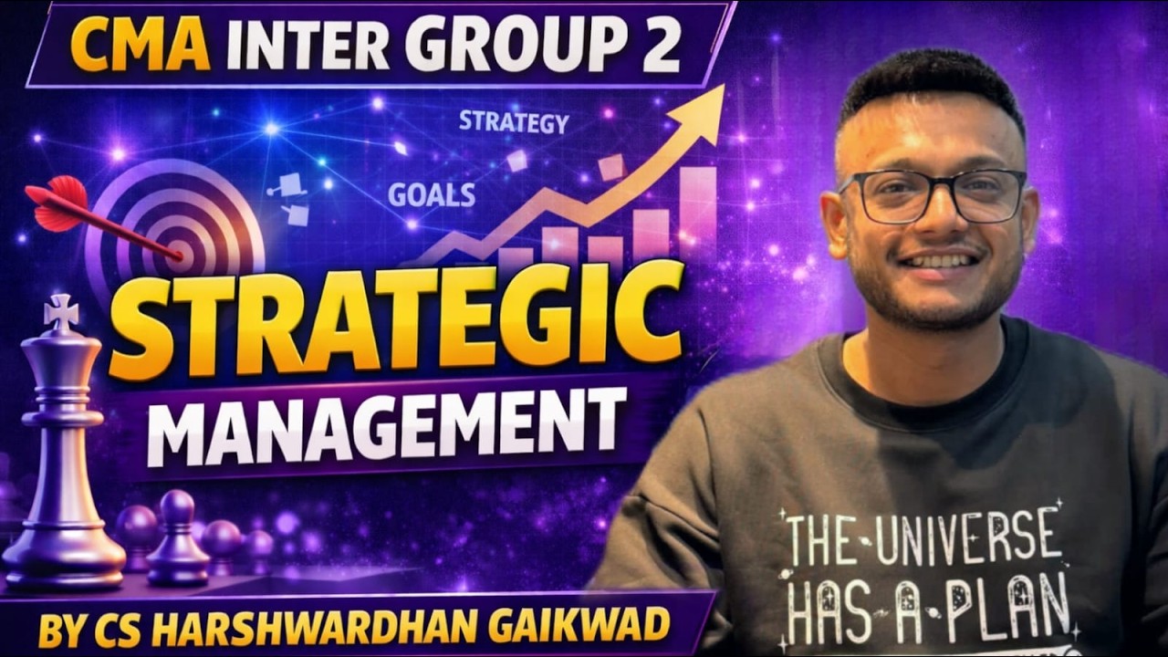 CMA Inter Group 2 | Strategic Management | Lec 4 | By CS Harshwardhan Gaikwad| HGPA Classes |