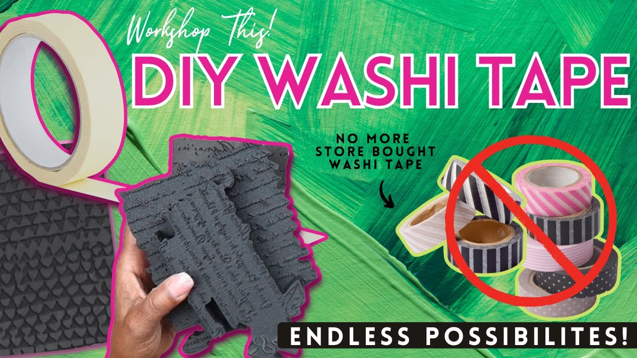 DIY Washi Tape With Masking Tape & Stamps + 20% Discount on Artfoamies.com!