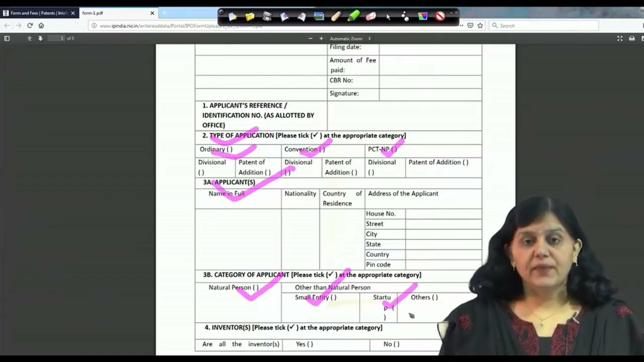 Form 1 - Application for Grant of Patent