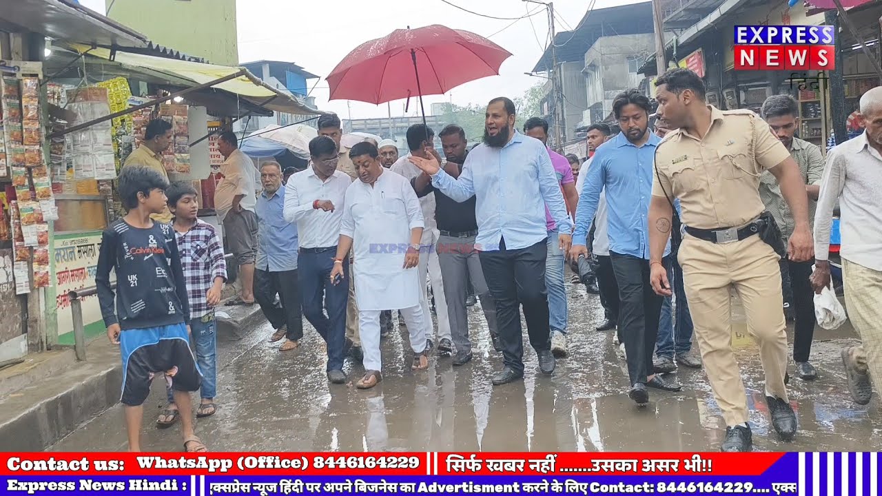 Bhiwandi सांसद बाल्य  पहुंचे Teen Batti नाला सफाई का दौरा करने।।