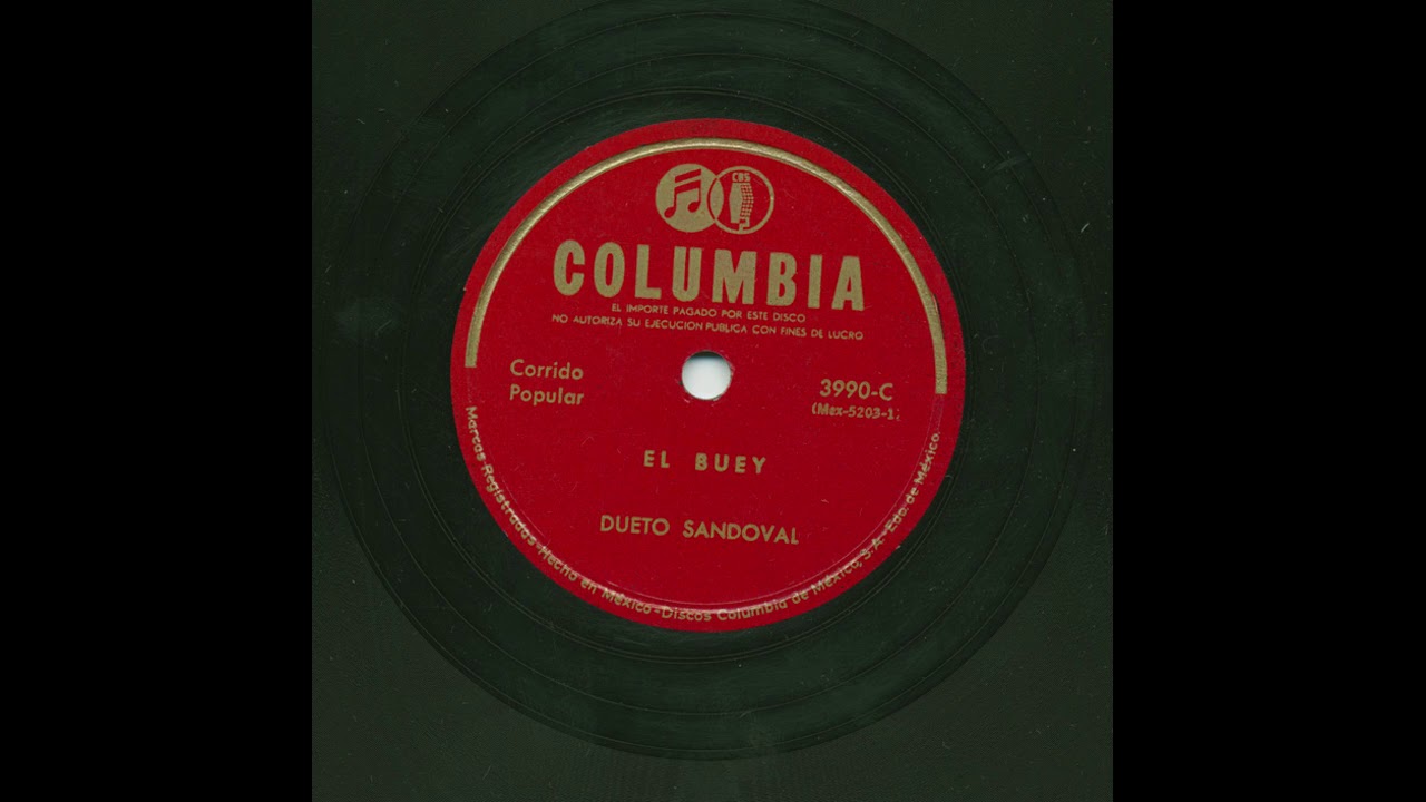 Dueto Sandoval - El Buey - Columbia 3990-C