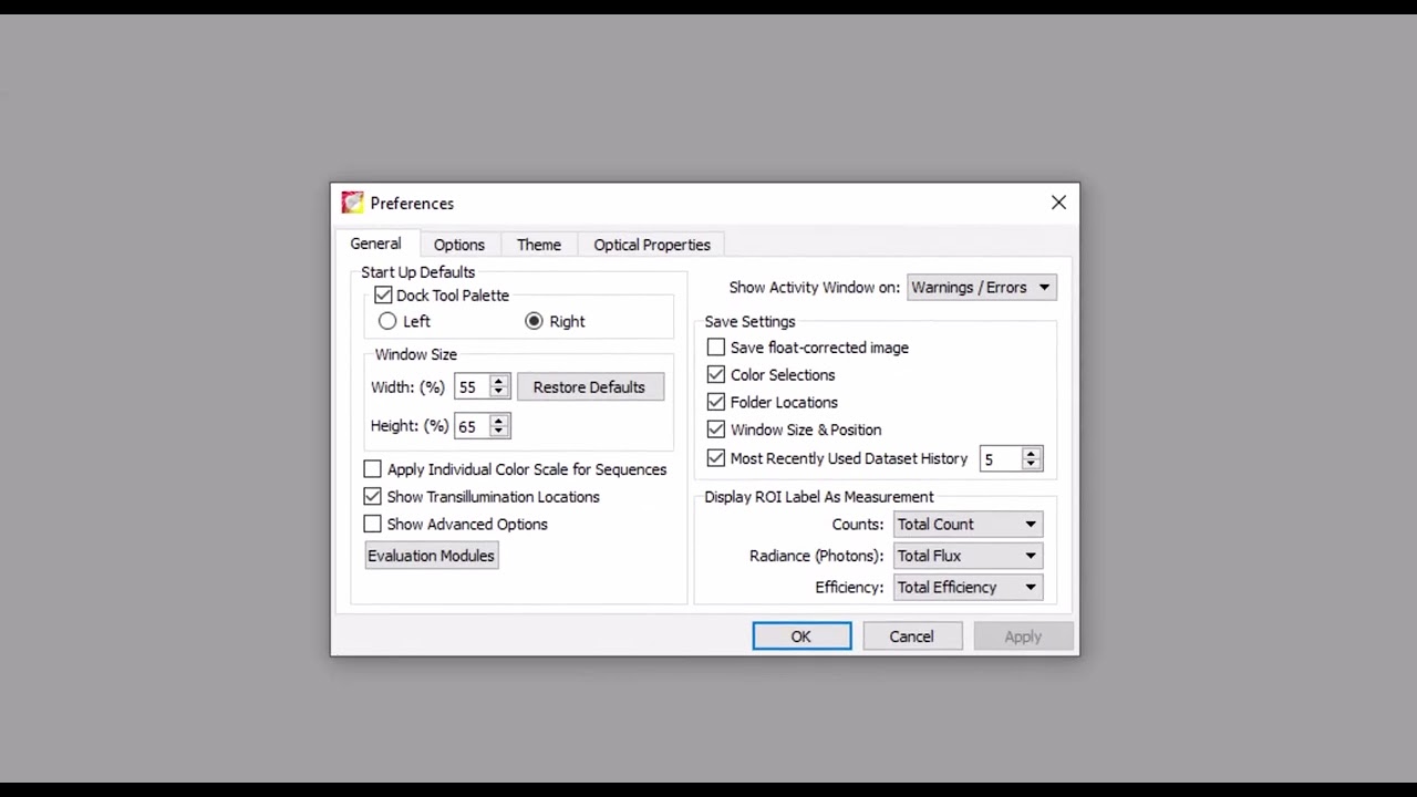 Living Image: Software Layout