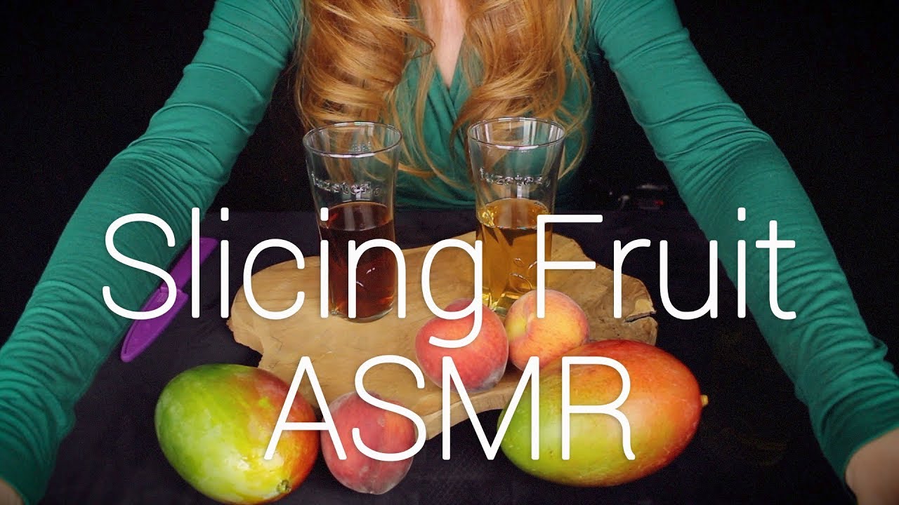 Fruit Slicing ASMR w/ Fuze Tea 💚 Ocean Hands & Whispers