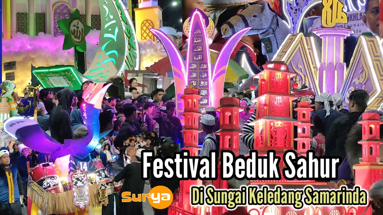 Festival beduk sahur di wilayah kelurahan sungai keledang ,kecamatan Samarinda seberang meriah