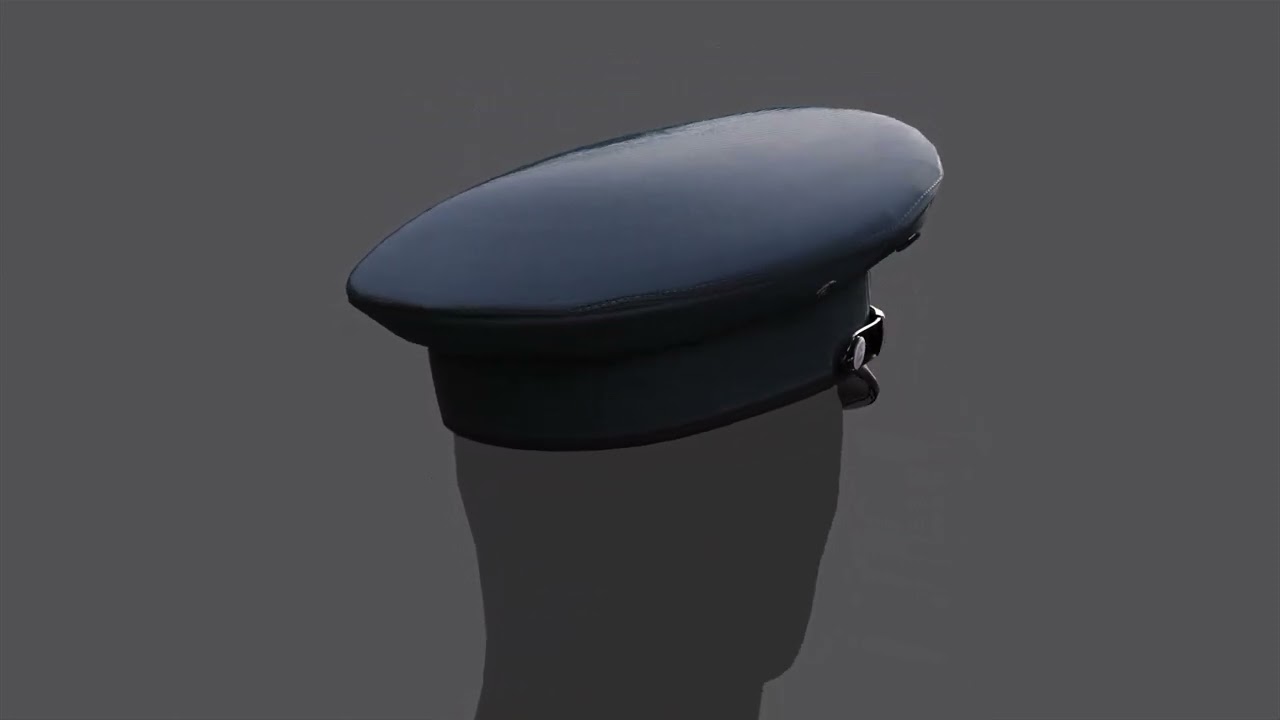 PSNI Police Flat Cap 3D Model &ndash; Realistic, Game-Ready with 4K PBR Textures