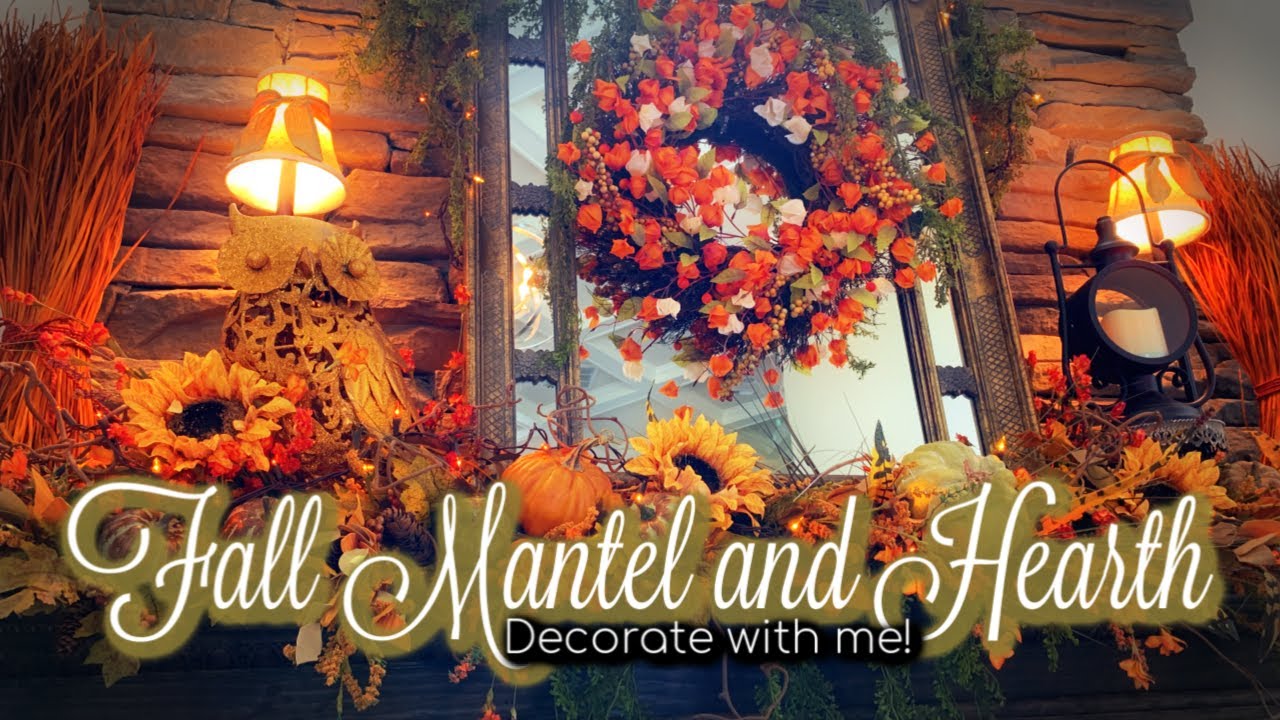 FALL DECOR LAUNCH 🍁 DECORATE WITH ME! MANTEL AND HEARTH, IN TUSCAN FARMHOUSE STYLE!