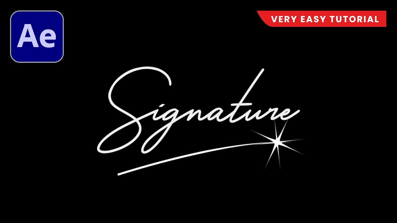 Signature Animation in After Effects | Trim Path Animation | After Effects Tutorial in 2025