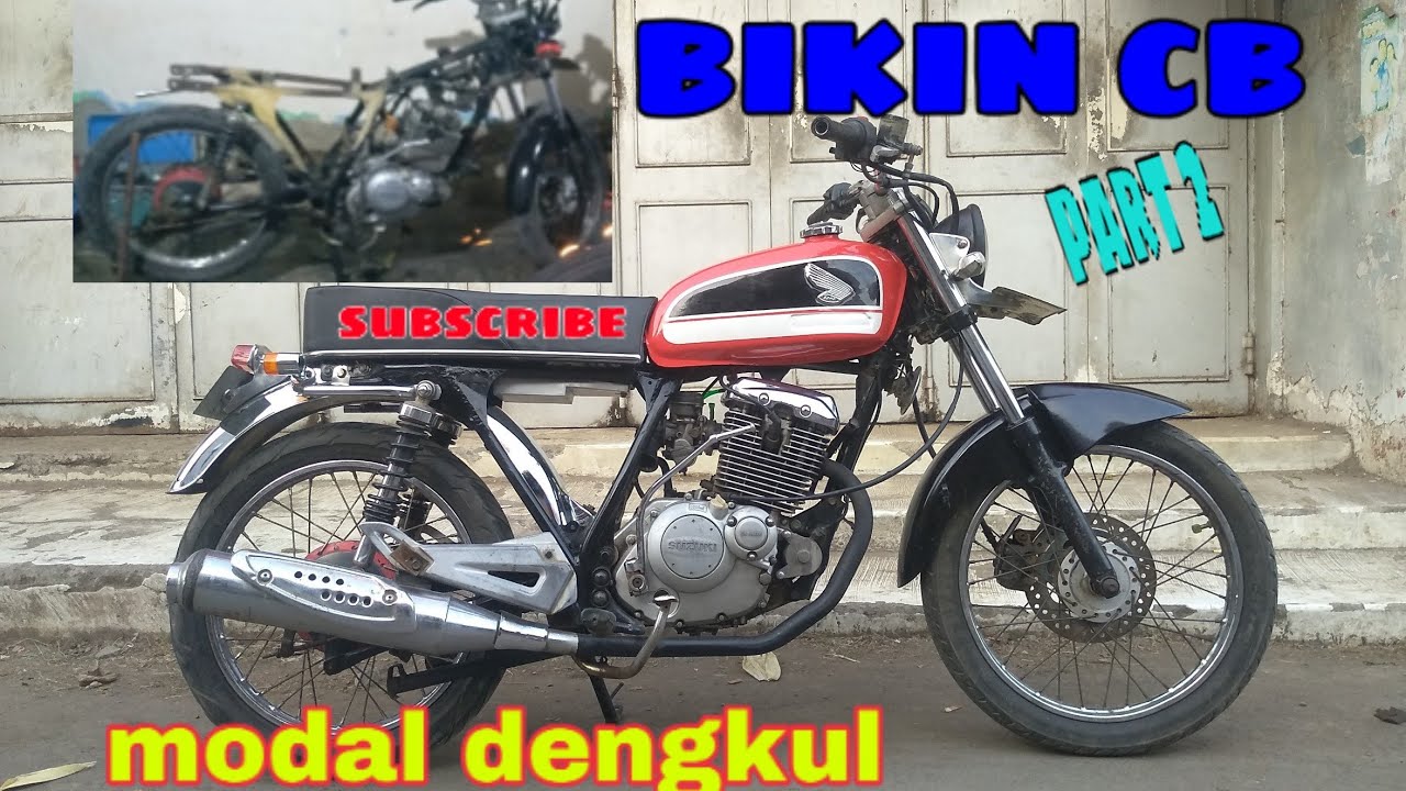 Bikin CB basic suzuki thunder 125, penataan rangka (part 2)