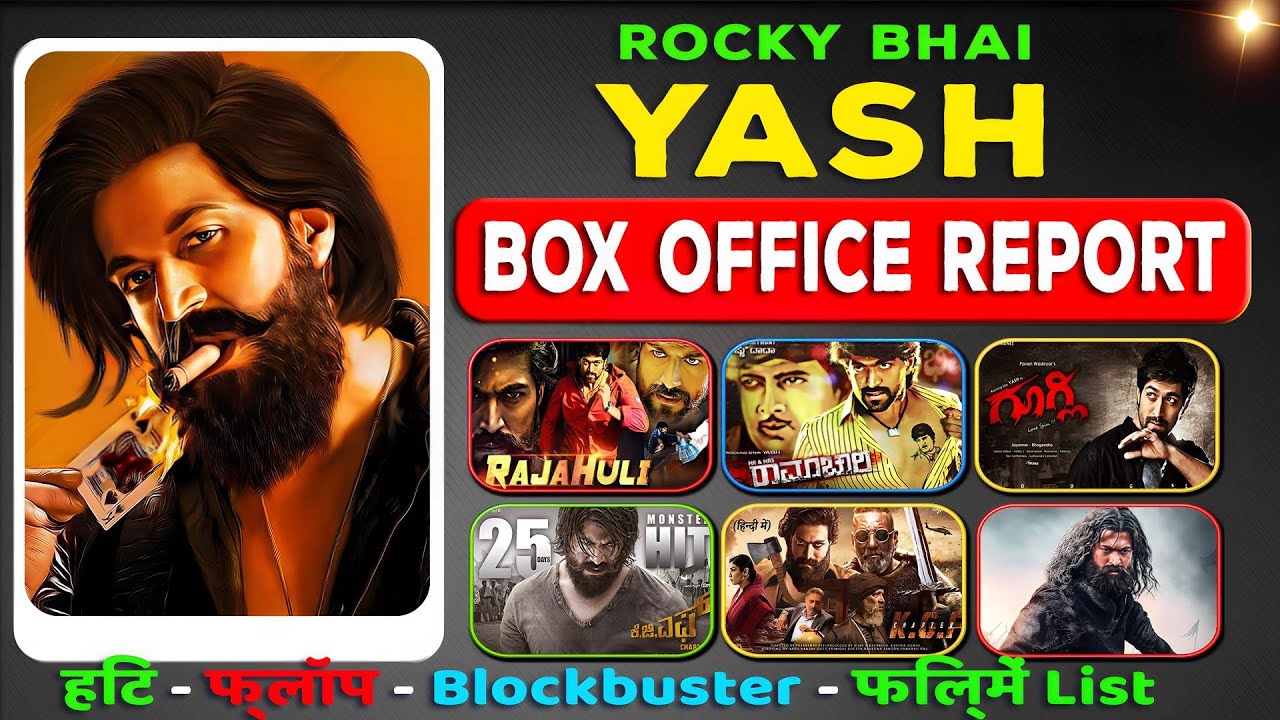Yash Hit and Flop All Movies List (2007-2023) all Films Name & Verdict Year Wise Report. Rocky Bhai
