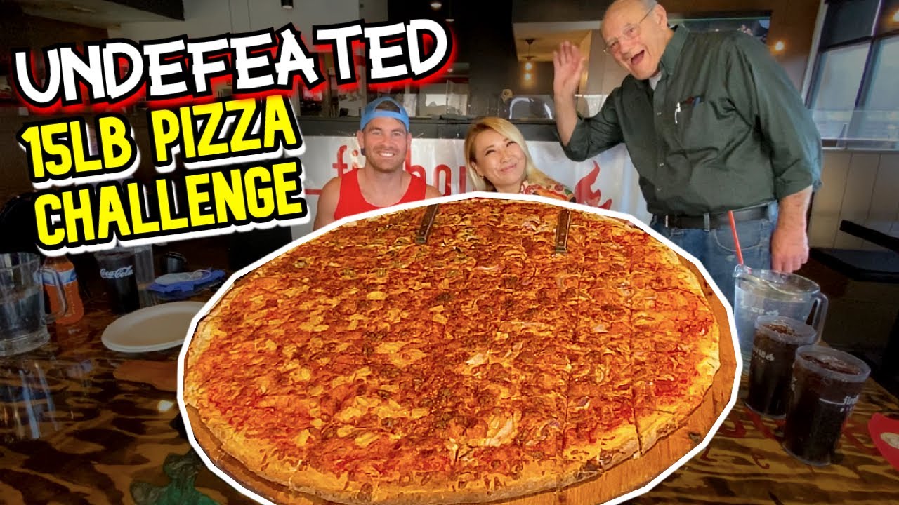 UNDEFEATED 15LB TEAM PIZZA CHALLENGE IN UTAH!! ft. Blaine #RainaisCrazy Firehouse Pizza