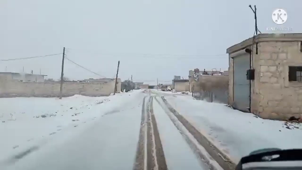 سوريا /الشهباء# جولة في كفرنايا مع مناظر الثلج🏔🌧2022